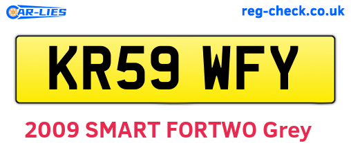 KR59WFY are the vehicle registration plates.