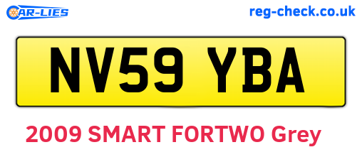 NV59YBA are the vehicle registration plates.