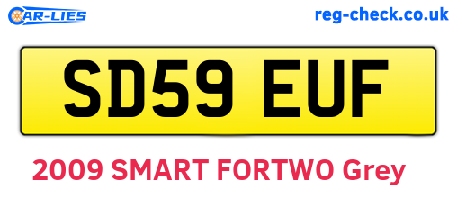 SD59EUF are the vehicle registration plates.