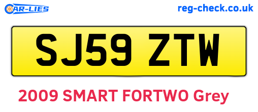SJ59ZTW are the vehicle registration plates.