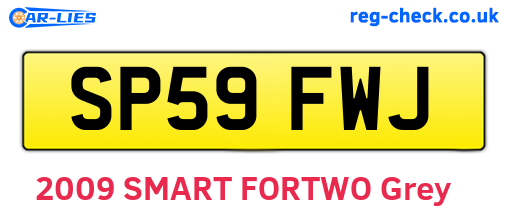 SP59FWJ are the vehicle registration plates.