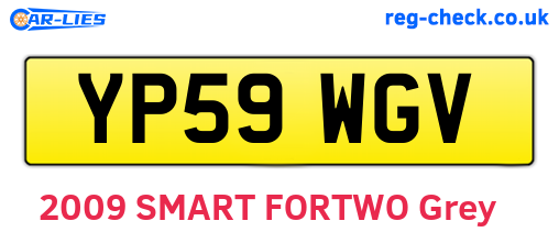 YP59WGV are the vehicle registration plates.