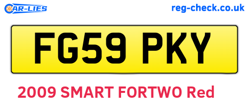 FG59PKY are the vehicle registration plates.