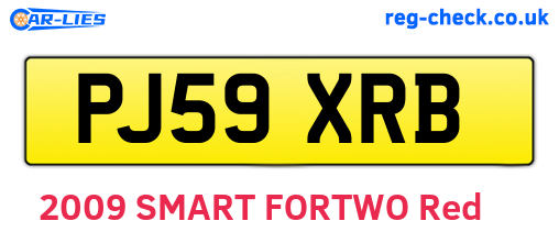 PJ59XRB are the vehicle registration plates.