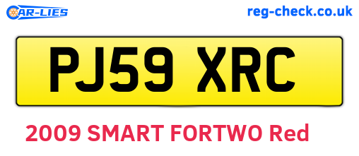 PJ59XRC are the vehicle registration plates.