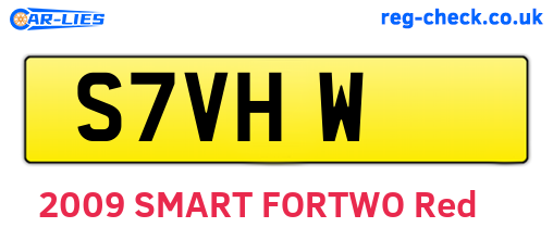 S7VHW are the vehicle registration plates.