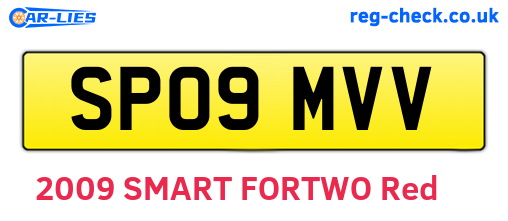 SP09MVV are the vehicle registration plates.