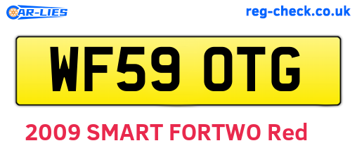 WF59OTG are the vehicle registration plates.
