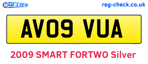 AV09VUA are the vehicle registration plates.