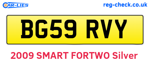 BG59RVY are the vehicle registration plates.
