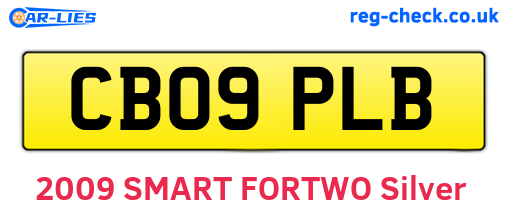 CB09PLB are the vehicle registration plates.