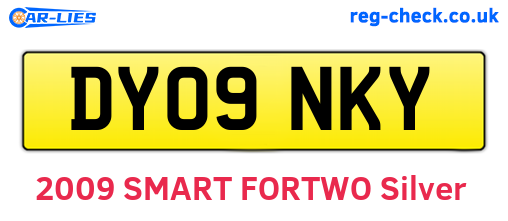 DY09NKY are the vehicle registration plates.