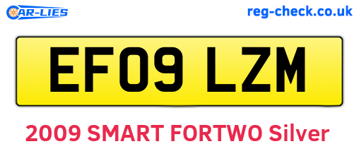 EF09LZM are the vehicle registration plates.