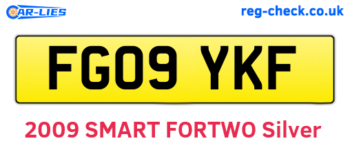 FG09YKF are the vehicle registration plates.