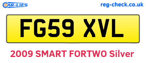 FG59XVL are the vehicle registration plates.