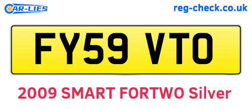 FY59VTO are the vehicle registration plates.
