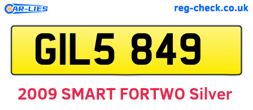 GIL5849 are the vehicle registration plates.