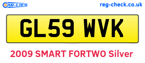 GL59WVK are the vehicle registration plates.