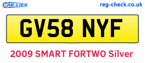GV58NYF are the vehicle registration plates.
