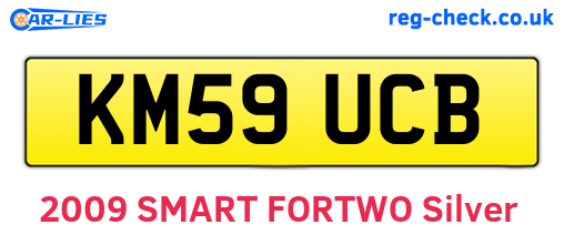 KM59UCB are the vehicle registration plates.