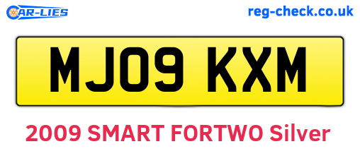 MJ09KXM are the vehicle registration plates.