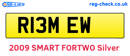 R13MEW are the vehicle registration plates.