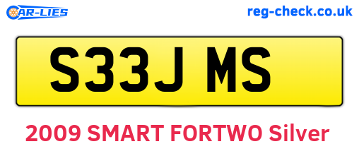 S33JMS are the vehicle registration plates.