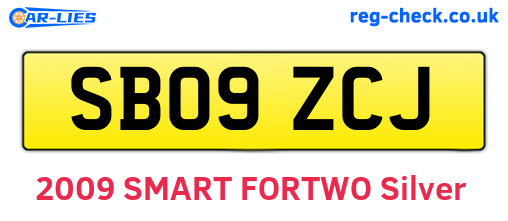 SB09ZCJ are the vehicle registration plates.
