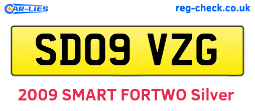 SD09VZG are the vehicle registration plates.