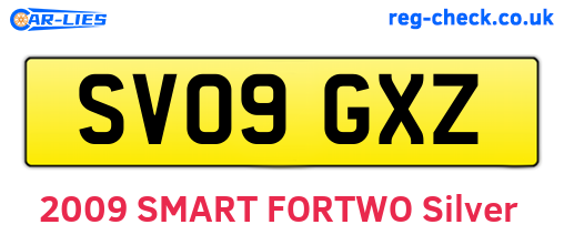 SV09GXZ are the vehicle registration plates.
