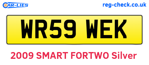 WR59WEK are the vehicle registration plates.