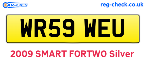 WR59WEU are the vehicle registration plates.