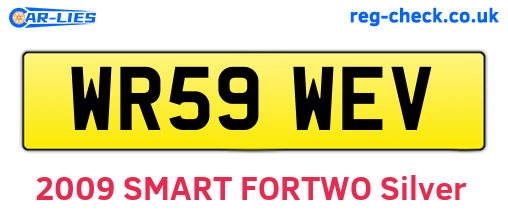 WR59WEV are the vehicle registration plates.