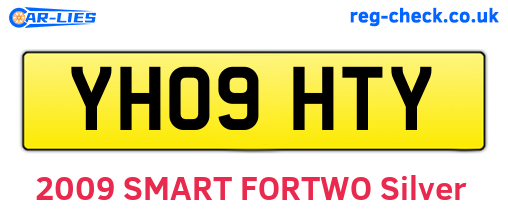 YH09HTY are the vehicle registration plates.