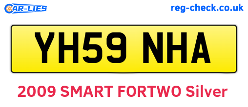 YH59NHA are the vehicle registration plates.