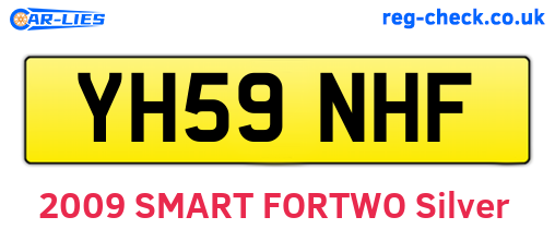 YH59NHF are the vehicle registration plates.