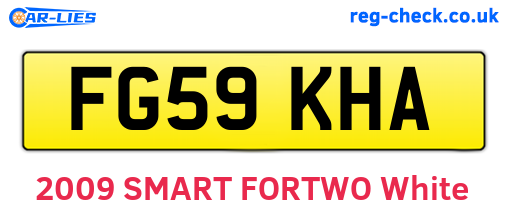 FG59KHA are the vehicle registration plates.