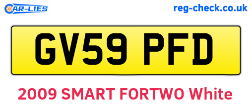 GV59PFD are the vehicle registration plates.