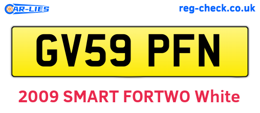 GV59PFN are the vehicle registration plates.