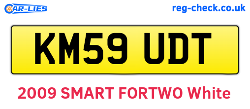 KM59UDT are the vehicle registration plates.