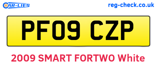PF09CZP are the vehicle registration plates.