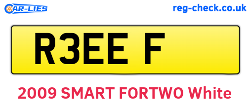 R3EEF are the vehicle registration plates.
