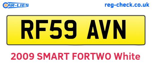 RF59AVN are the vehicle registration plates.