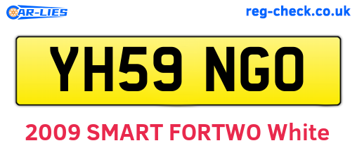 YH59NGO are the vehicle registration plates.