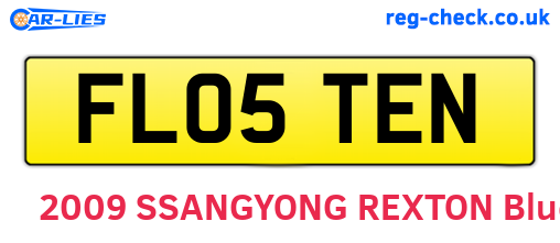 FL05TEN are the vehicle registration plates.