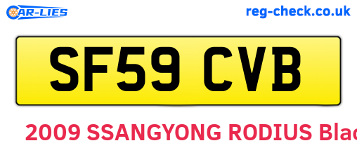 SF59CVB are the vehicle registration plates.