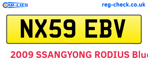 NX59EBV are the vehicle registration plates.
