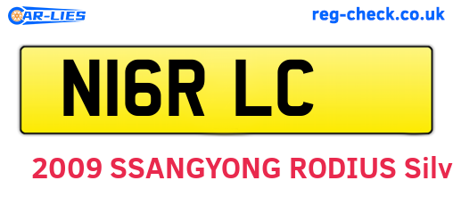 N16RLC are the vehicle registration plates.
