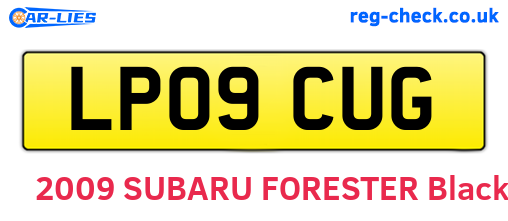 LP09CUG are the vehicle registration plates.