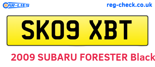 SK09XBT are the vehicle registration plates.
